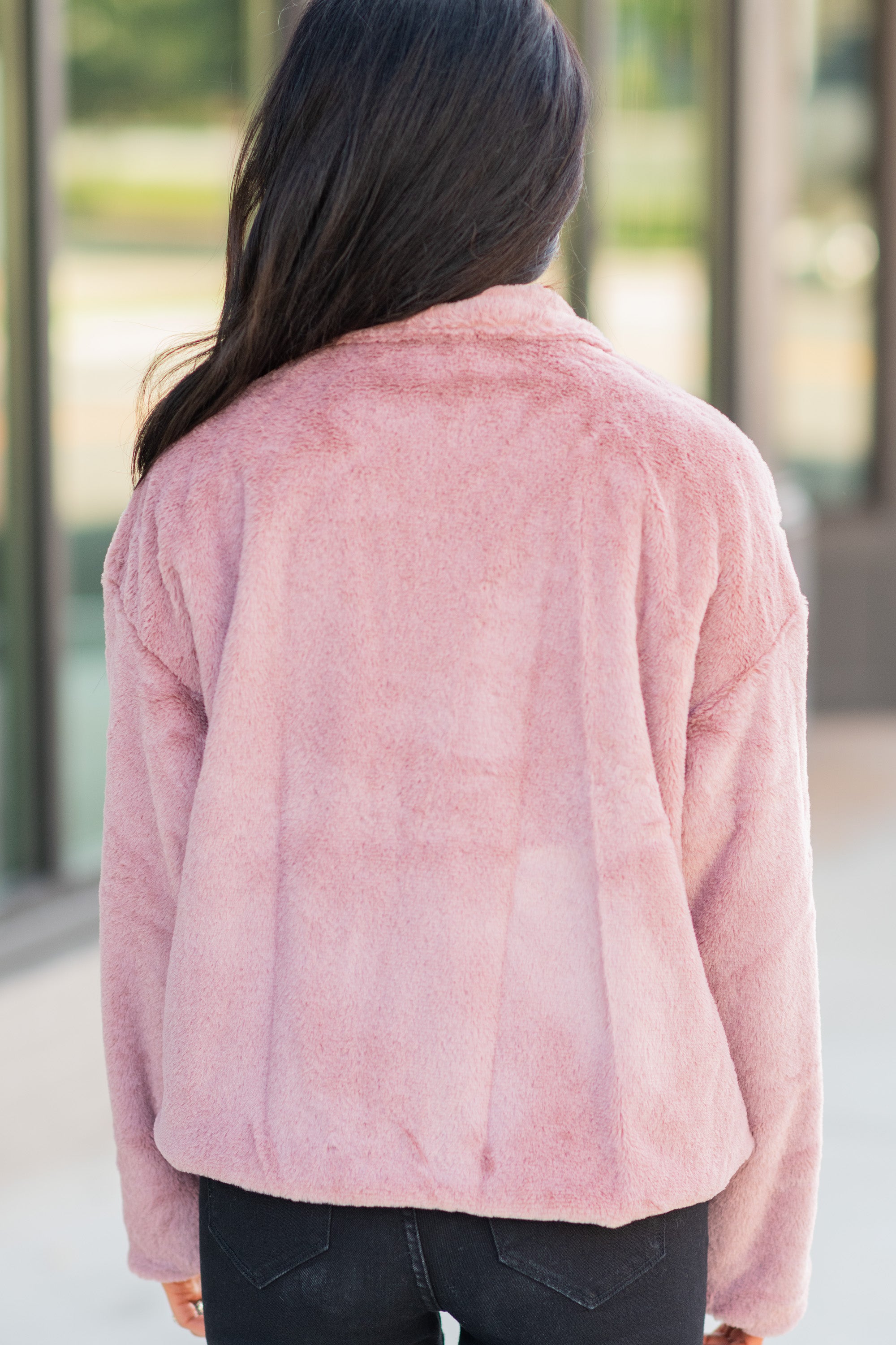 Just What You Need Mauve Pink Teddy Jacket